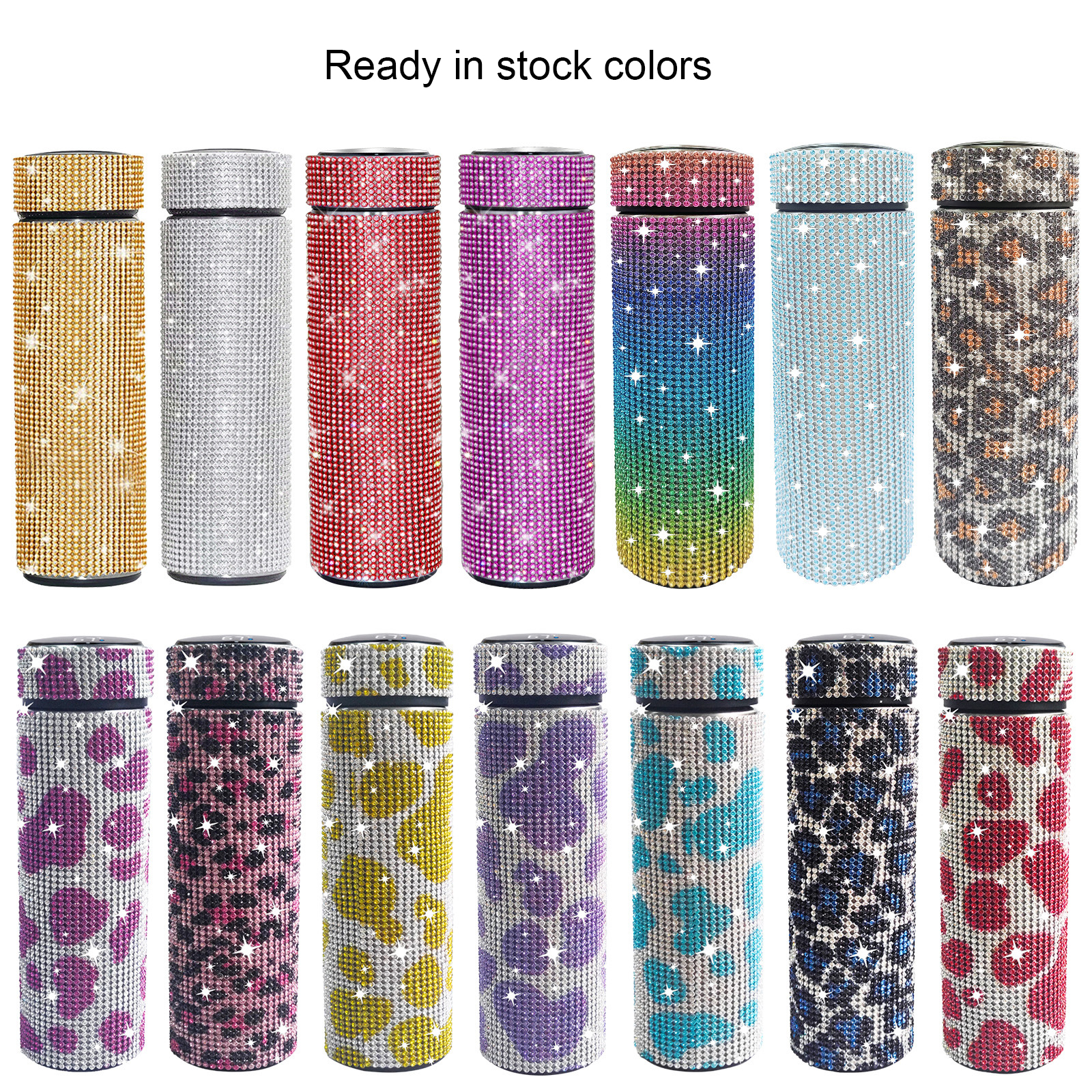 Luxury High Quality Bling Rhinestone Customized 500ml Vacuum Flasks 1081650W - Image 6