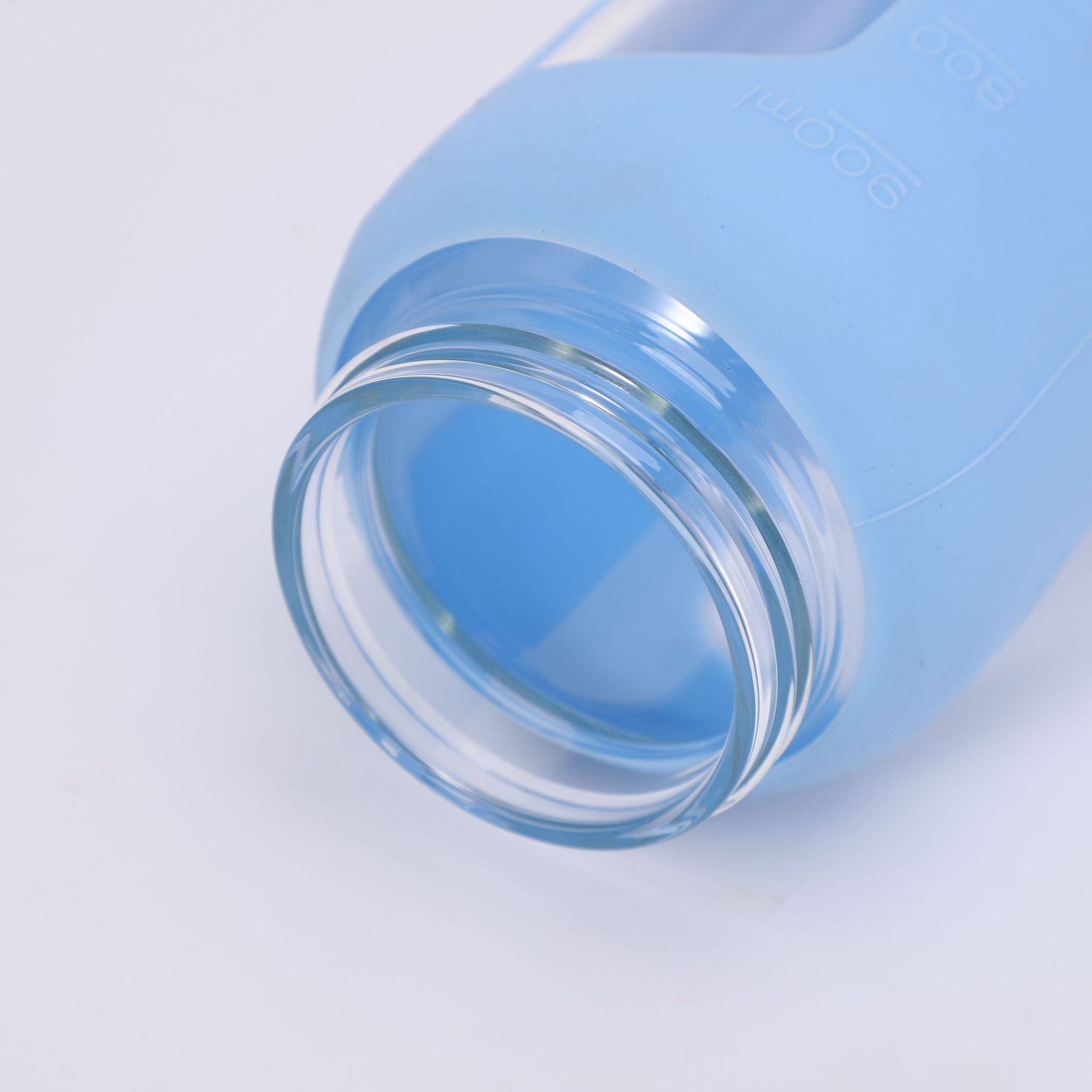 Screw Top Lid Borosilicate Glass Drink Tumblers With Protection Silicone Sleeve 1081607G - Image 7