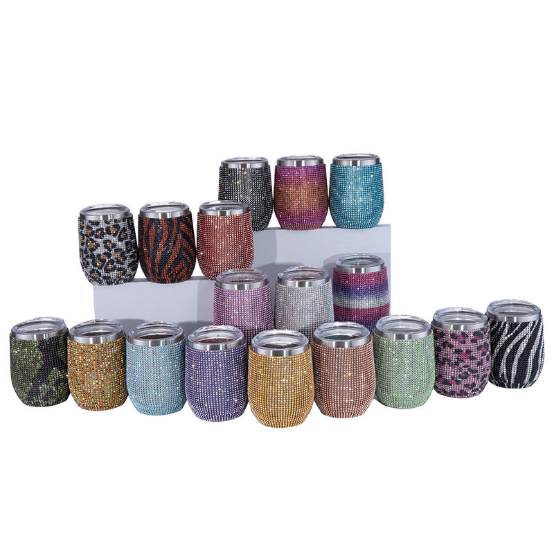 12oz Rhinestone Bling Vacuum Insulated Coffee Tumblers With Lid 1081647T - Image 2