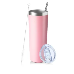 20oz Stainless Steel Skinny Tumbler with Lid | Custom Logo Wholesale