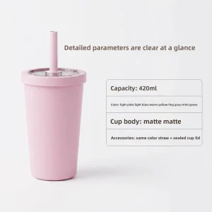 reusable stainless steel coffee cup for office
