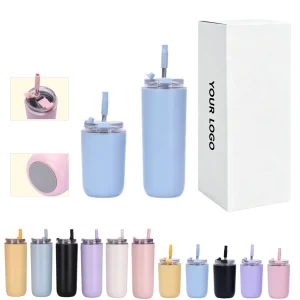 coffee tumbler with straw lid