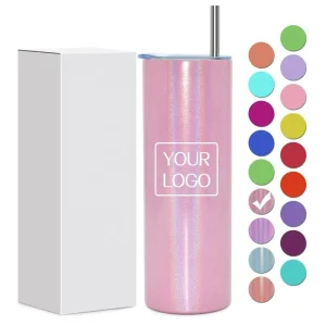 Alternative view of Custom Logo Wholesale 20oz Stainless Steel Skinny Tumbler with Lid 1081662T