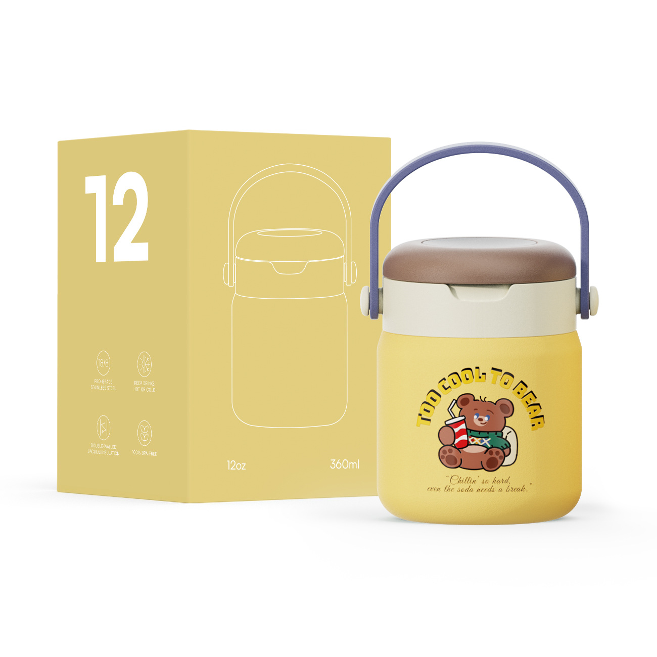 New Arrival Stainless Steel Kids Lunch Food Jar With Spoon 1081610F - صورة New Arrival Stainless Steel Kids Lunch Food Jar With Spoon 1081610F - صورة 7