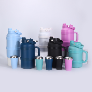 Alternative view of Large Capacity Vacuum Insuated Tumbler Set with Bombilla Straw 1081612M